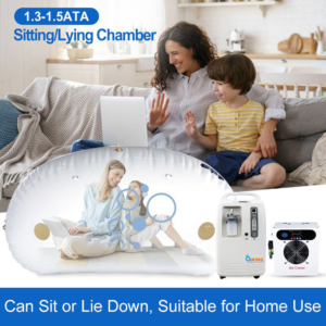 1.5ATA draagbare eivormige HBOT hyperbare zuurstofkamer voor twee personen